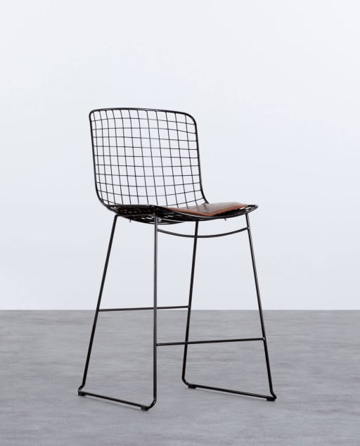 4 Stück hohe Stahlhocker (66 cm) Aras hohe Rückenlehne