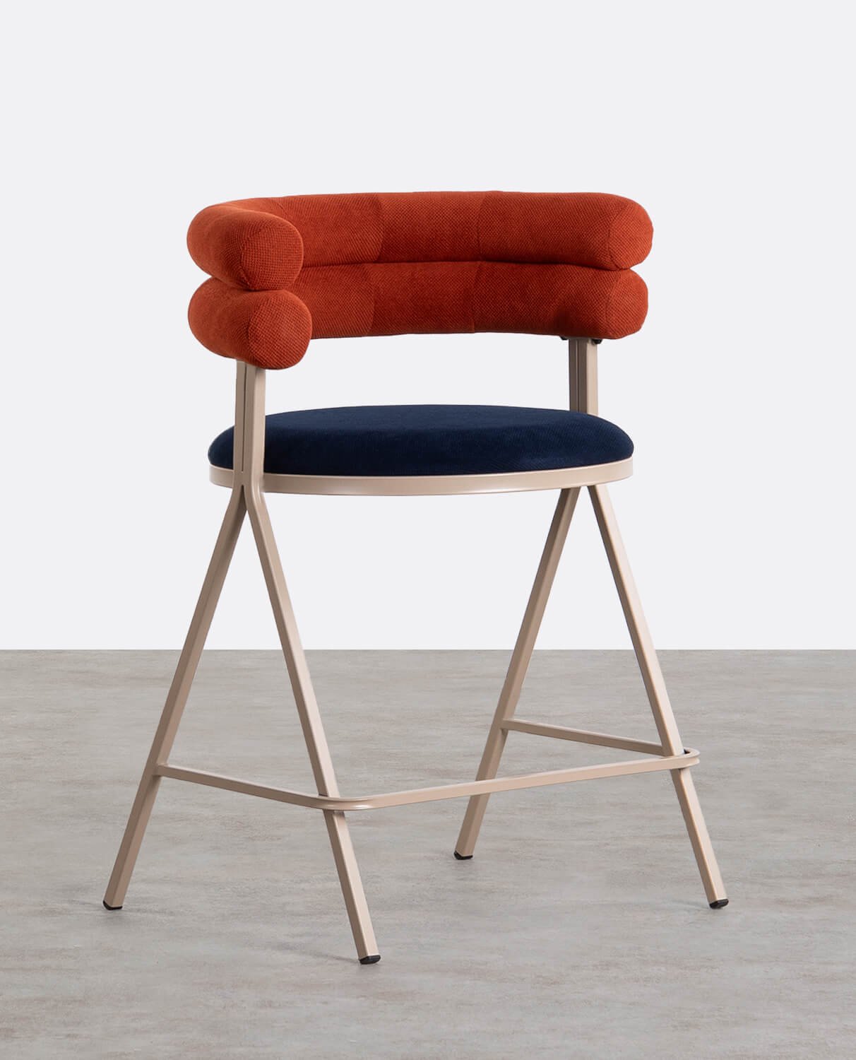 Pack Sie 4 Hohe Hocker aus Stoff und Metall (66 cm) Aixa, Galeriebild 1