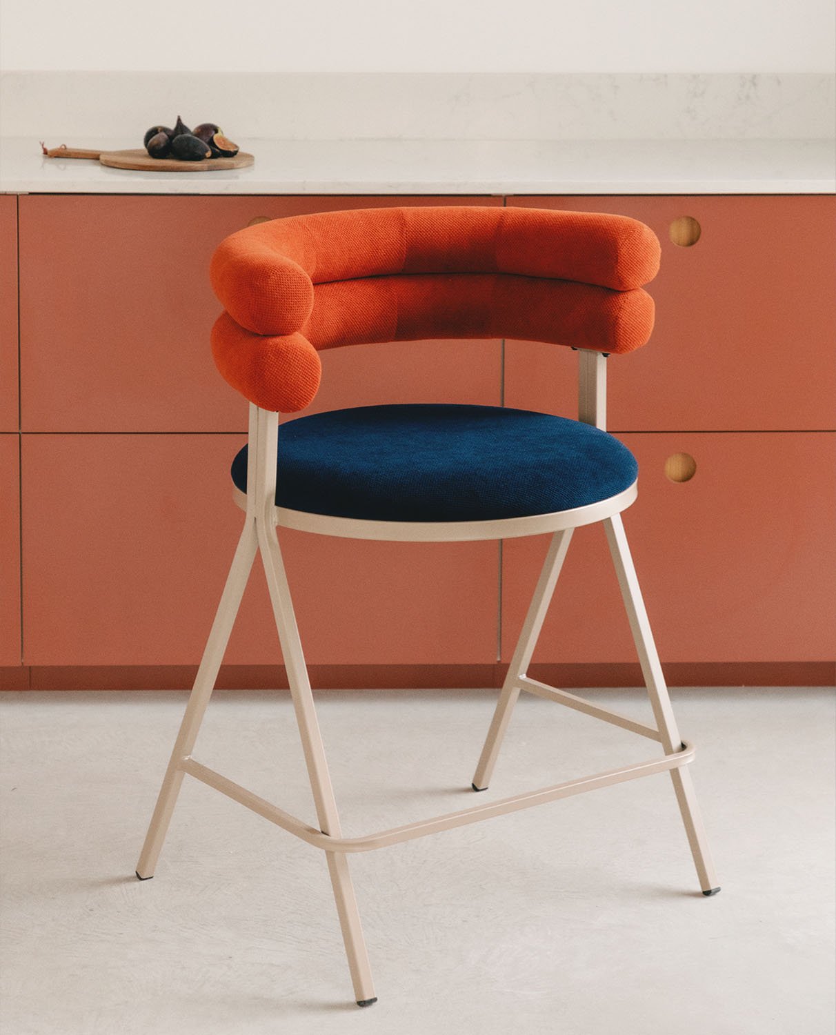 Pack Sie 4 Hohe Hocker aus Stoff und Metall (66 cm) Aixa, Galeriebild 2