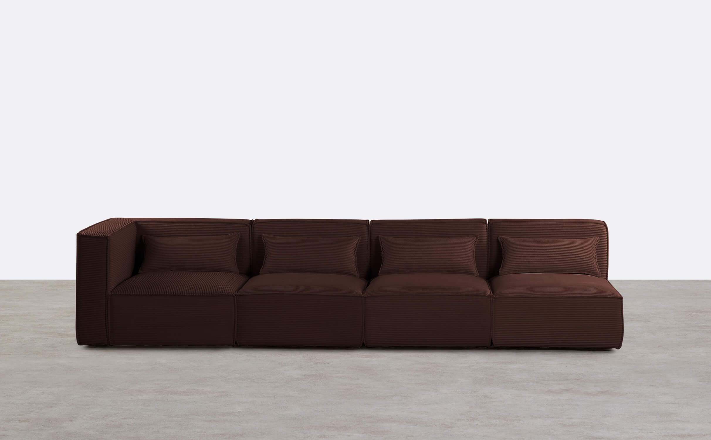 Modulares 4er-Sofa mit 3 Sesseln aus dickem Cord Kilhe, Galeriebild 1