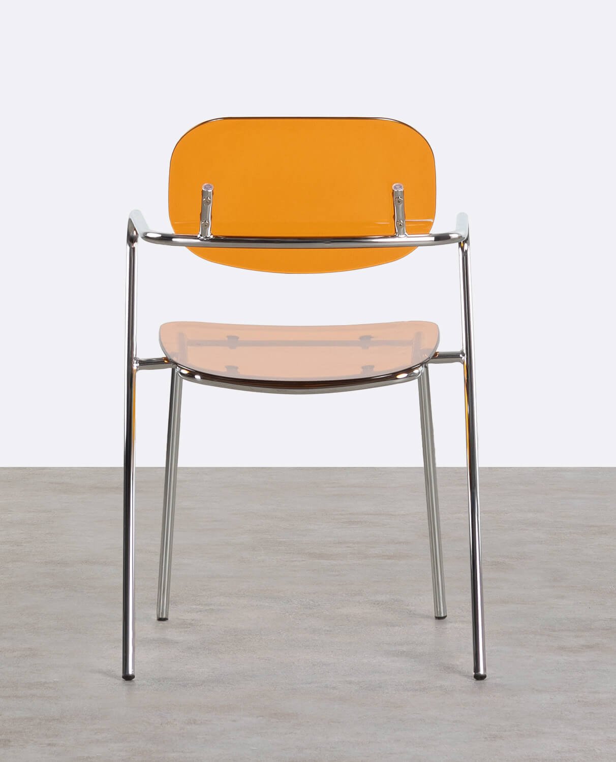 Pack Sie 4 Esszimmerstühle mit Armlehnen aus Polyethylen und Metall Pinha, Galeriebild 5