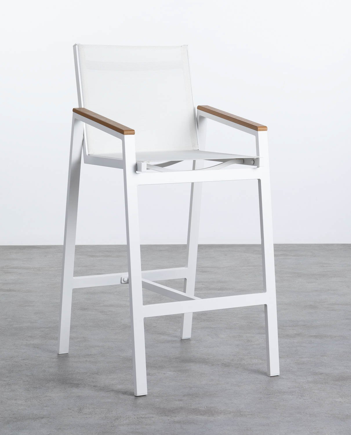 Packen Sie 4 Hohe Aluminium-Außenhocker (74,5 cm) Korce, Galeriebild 1