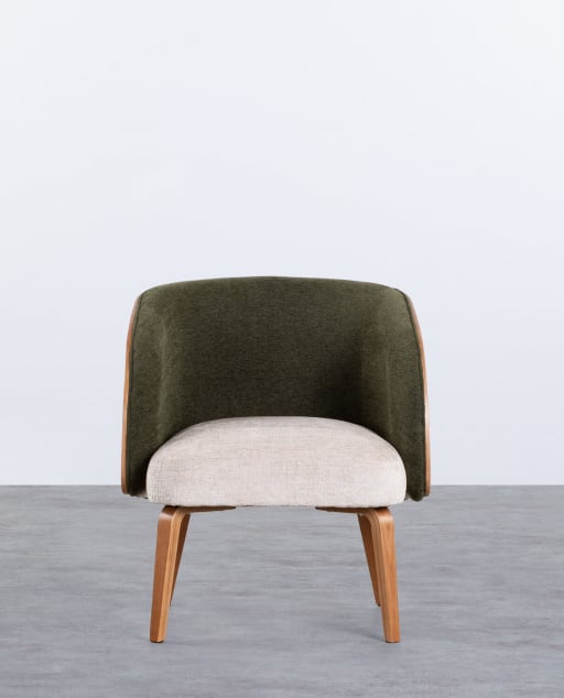 Packen Sie 2 Meria-Sessel aus Holz und Stoff