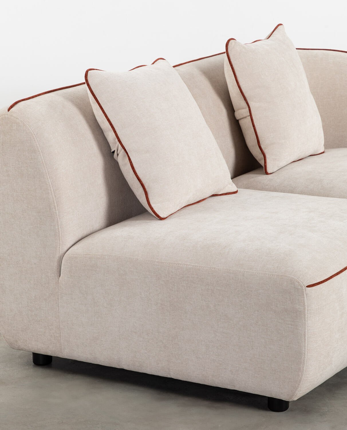 Modulares 2-teiliges Chaiselongue-Sofa mit Ilham-Stoffsessel, Galeriebild 2