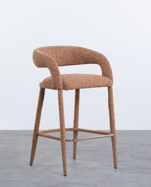 Packen Sie 2 hohe Hocker aus Stoff und Metall (75 cm) Ewen
