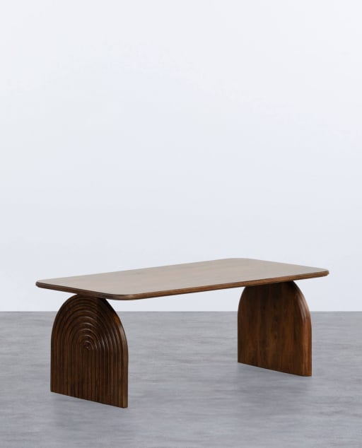 Rechteckiger Couchtisch aus Mangoholz (120x60 cm) Lenis