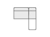 Modulares Gartensofa, 2-teilig, 2-Sitzer-Sofa und Sessel mit Polsterbezug aus Lagos-Stoff