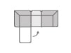 Modulares Gartensofa, 3-teilig, mit 2 Ecken und Sessel mit Polsterbezug aus Lagos-Stoff