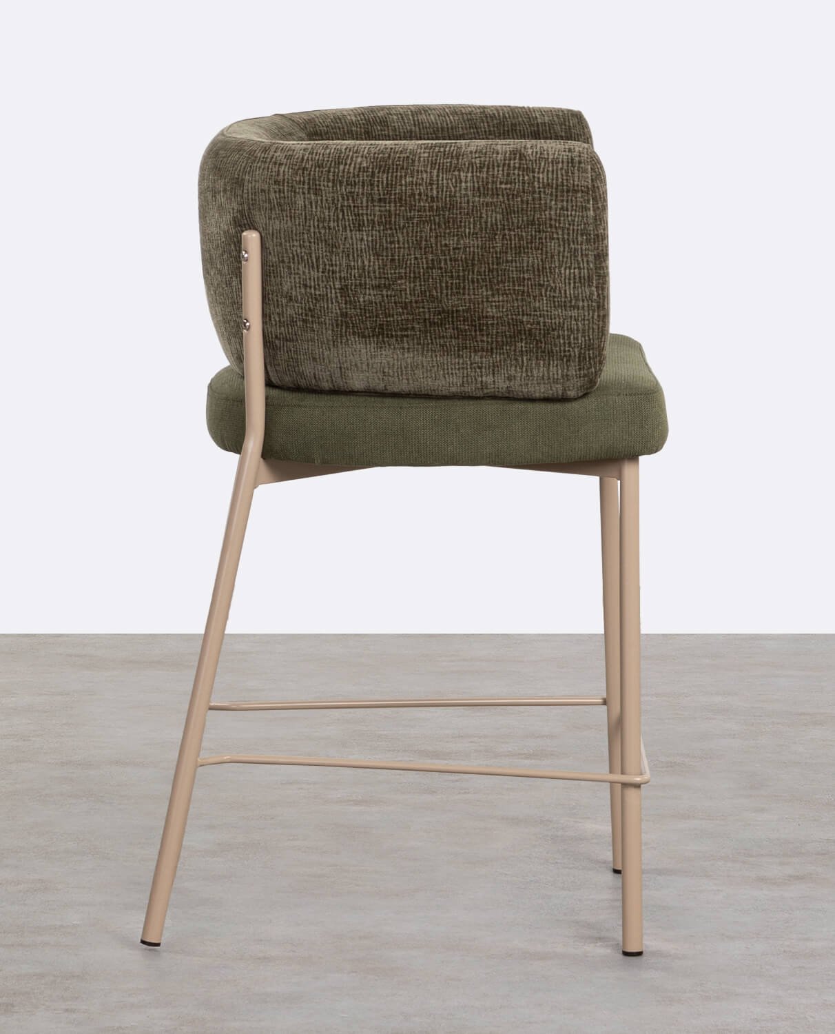 Packen Sie 2 hohe Hocker aus Stoff und Metall (64 cm) Hades Soft, Galeriebild 2