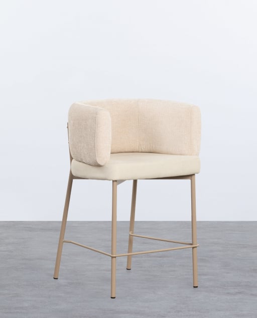 Packen Sie 4 hohe Hocker aus Stoff und Metall (64 cm) Hades Soft