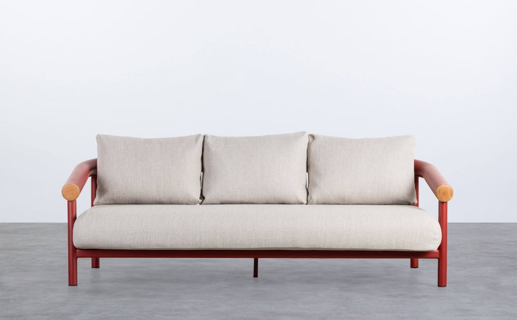 3-Sitzer-Gartensofa aus Aluminium mit Cheryl-Kissen