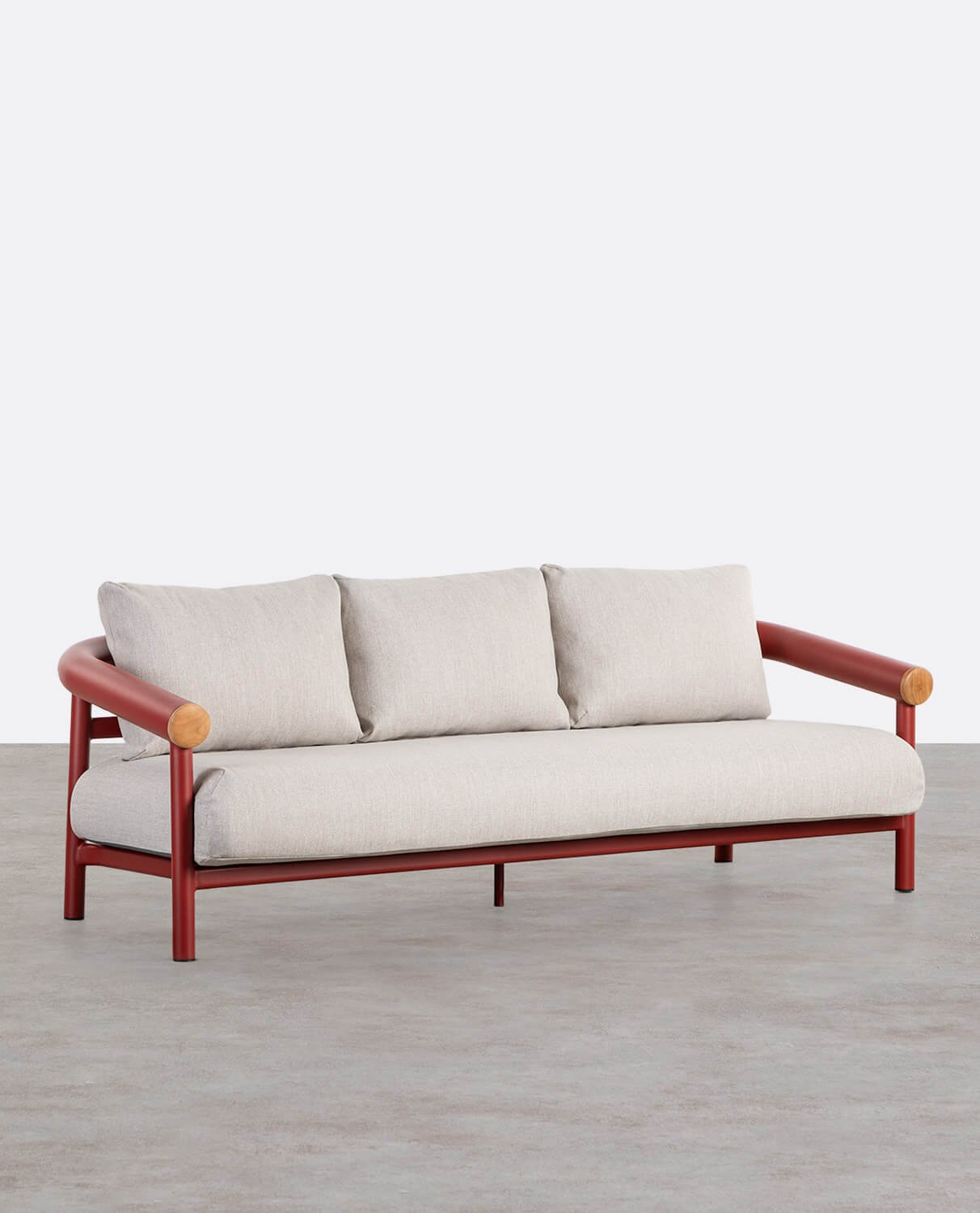 3-Sitzer-Gartensofa aus Aluminium mit Cheryl-Kissen, Galeriebild 2
