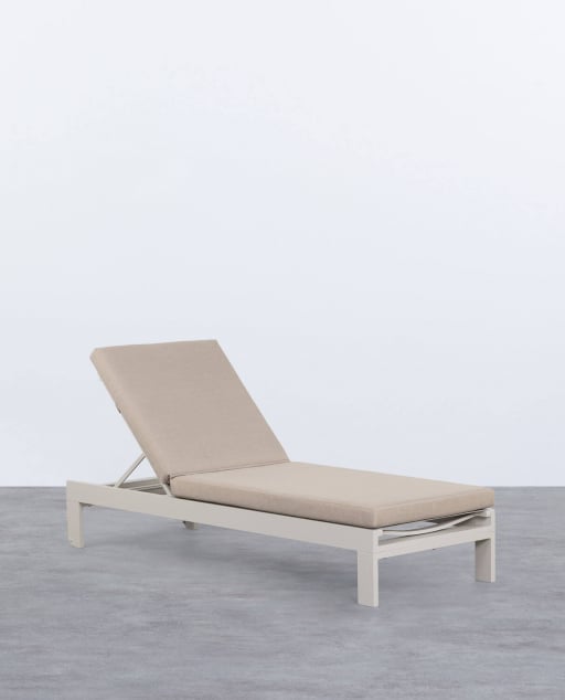 New Kreta Aluminium Liege mit Stoffkissen