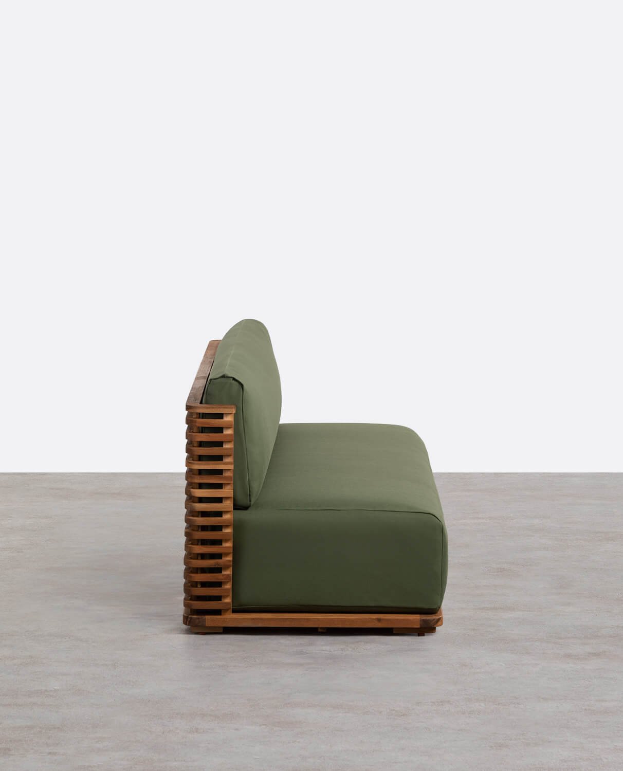 3-Sitzer-Gartensofa Hazan aus Akazienholz mit Stoffkissen, Galeriebild 2