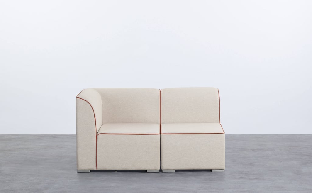 Modulares Gartensofa 2-teilig, Ecksofa und Lagos-Stoffsessel
