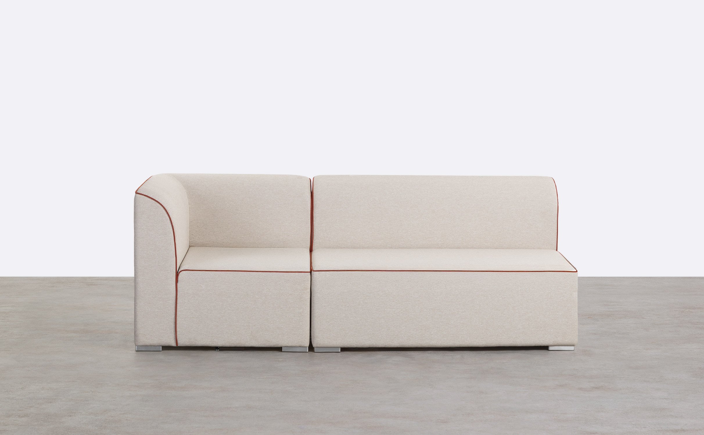 Modulares Gartensofa, 2-teilig, Ecksofa und 2-Sitzer, Lagos-Stoffsofa, Galeriebild 1