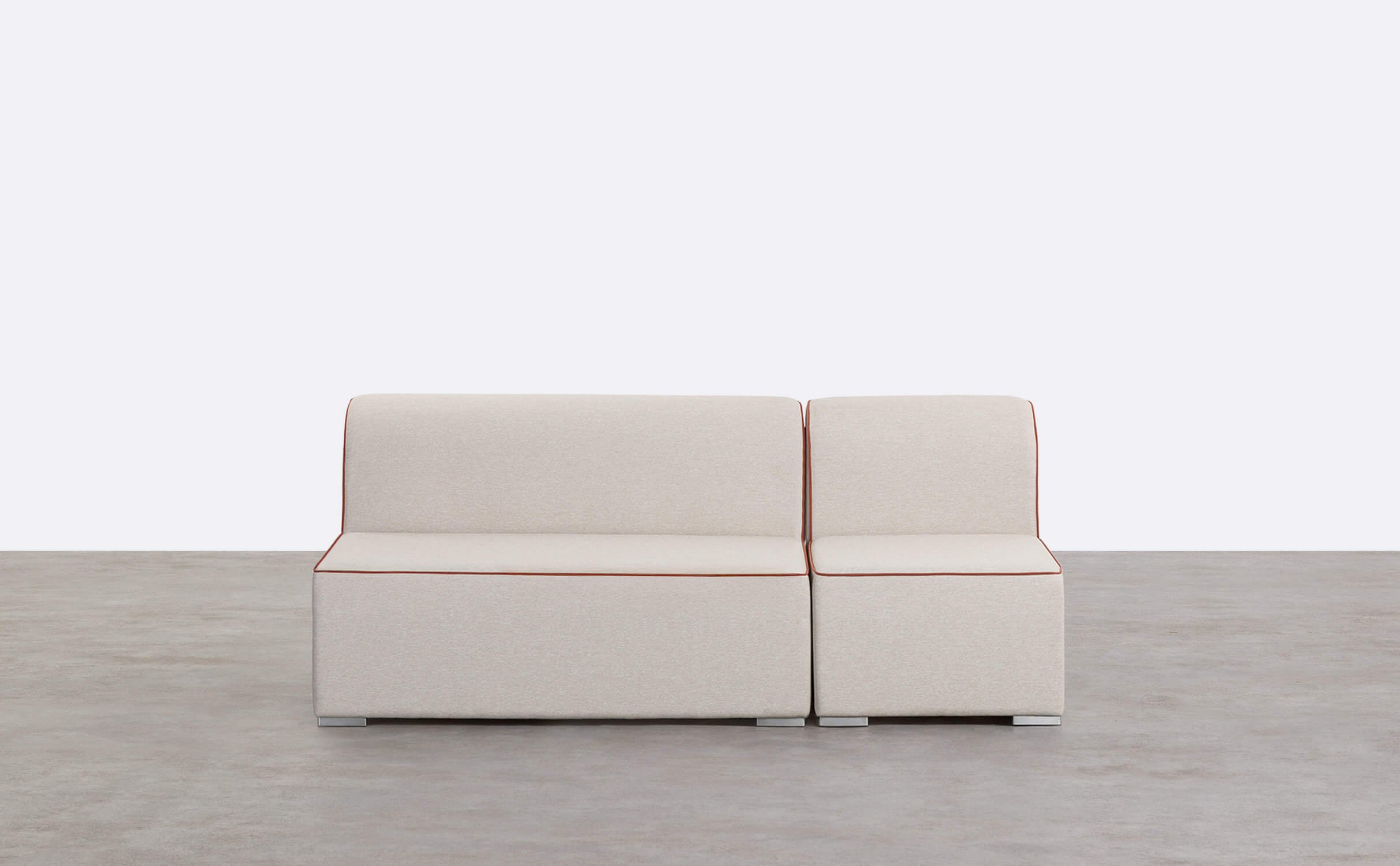 Modulares Gartensofa 2-teilig, 2-Sitzer-Sofa und Stoffsessel Lagos, Galeriebild 1