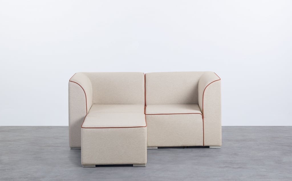 Modulares Gartensofa 2 Eckstücke mit Lagos-Stoffbezug