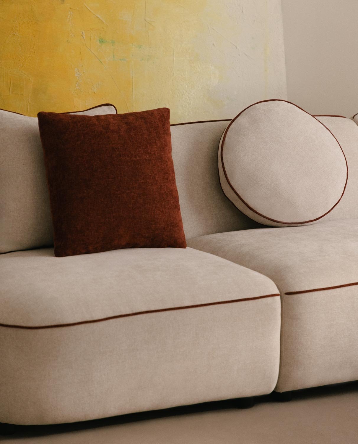 3-Teiliges Modulares Sofa mit 2 Ecken und Ilham-Stoffsessel, Galeriebild 2
