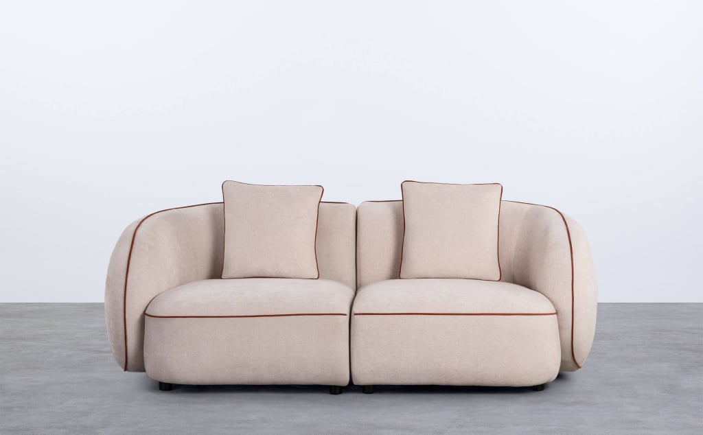 Zweiteiliges Modulares Ecksofa aus Ilham-Stoff 