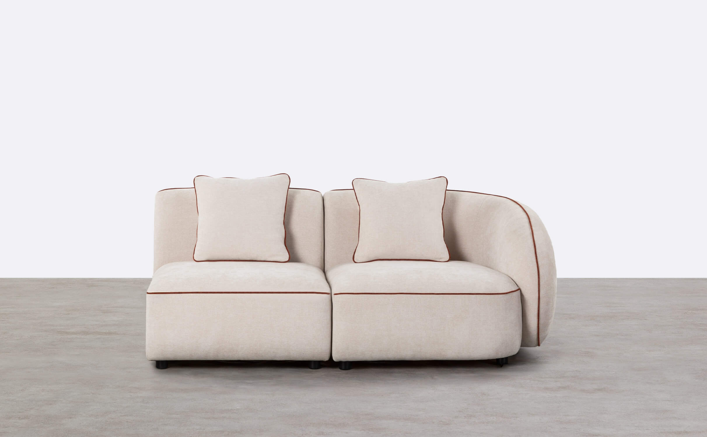 Modulares 2-teiliges Ecksofa mit Ilham-Stoffsessel, Galeriebild 1