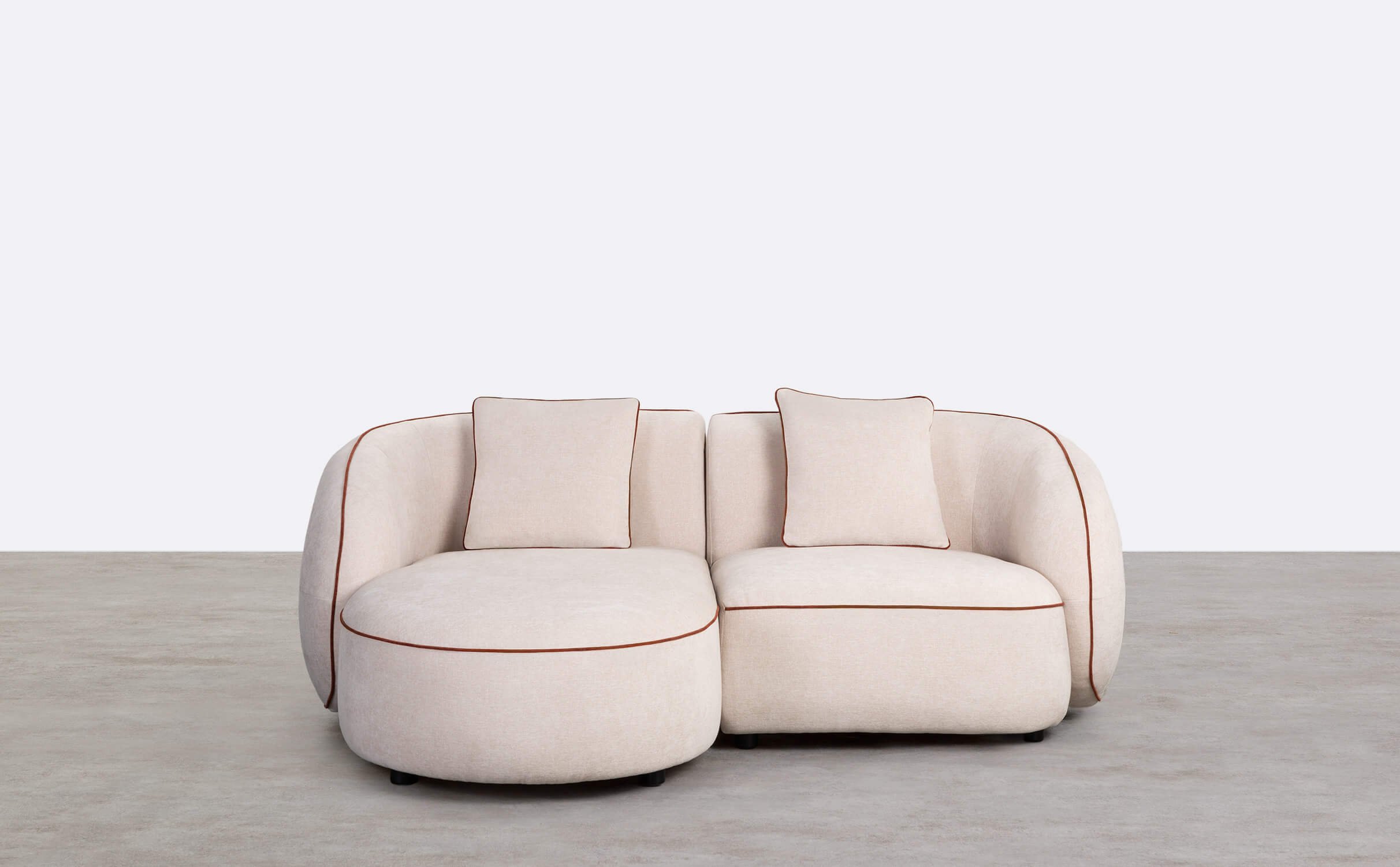 Modulares 2-teiliges Ecksofa mit Chaiselongue aus Ilham-Stoff , Galeriebild 1