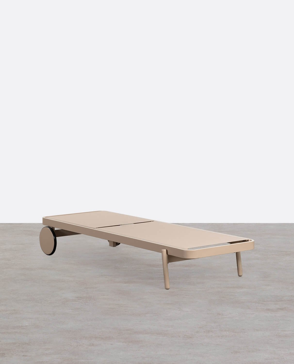 Liegeliege aus Aluminium und Stoff mit Rad Celina, Galeriebild 2