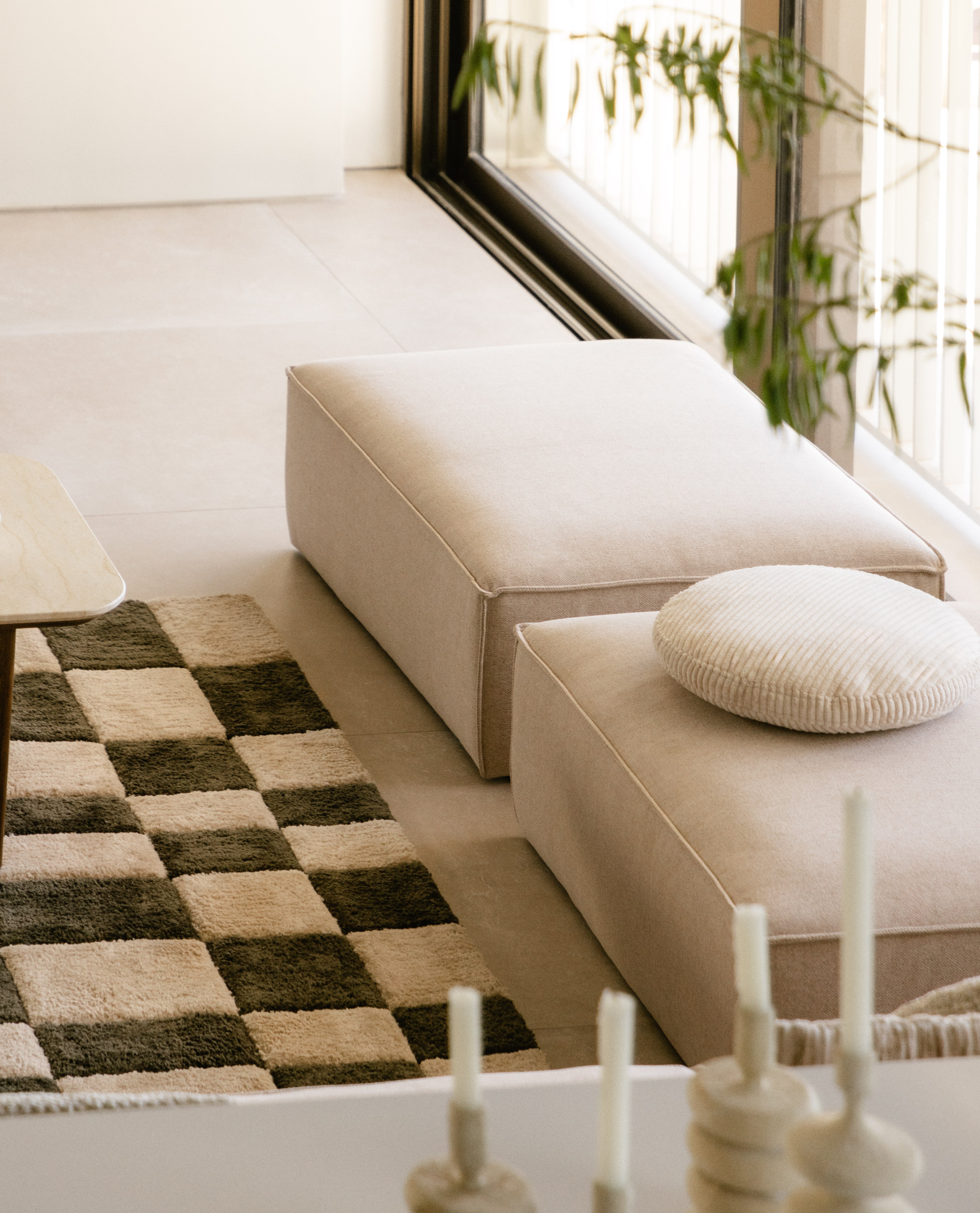 Kilhe Fabric Sofa Puff-Modul , Galeriebild 2