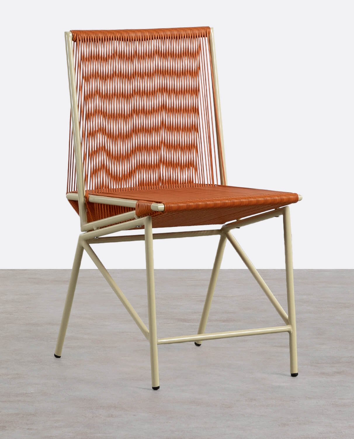 Amur Colors der 2er-Esszimmerstühle aus synthetischem Rattan und Metall, Galeriebild 1