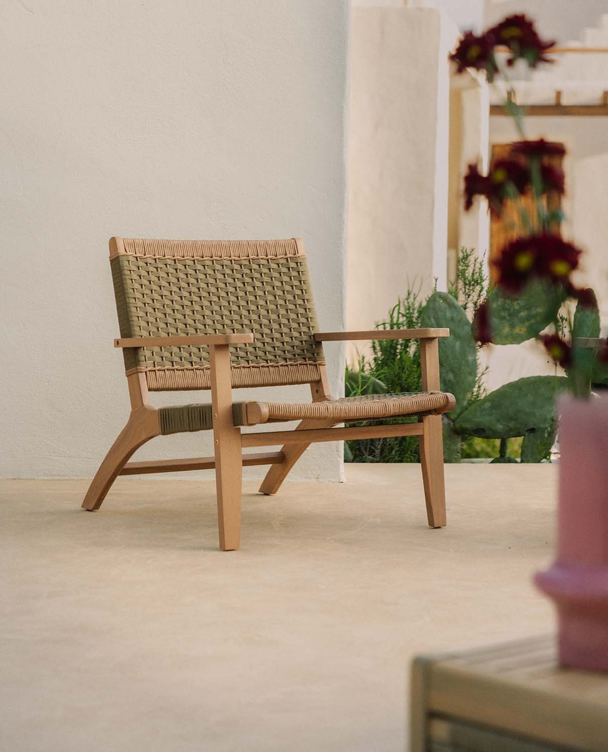 Mirle Gartensessel aus Akazienholz und Seil , Galeriebild 2
