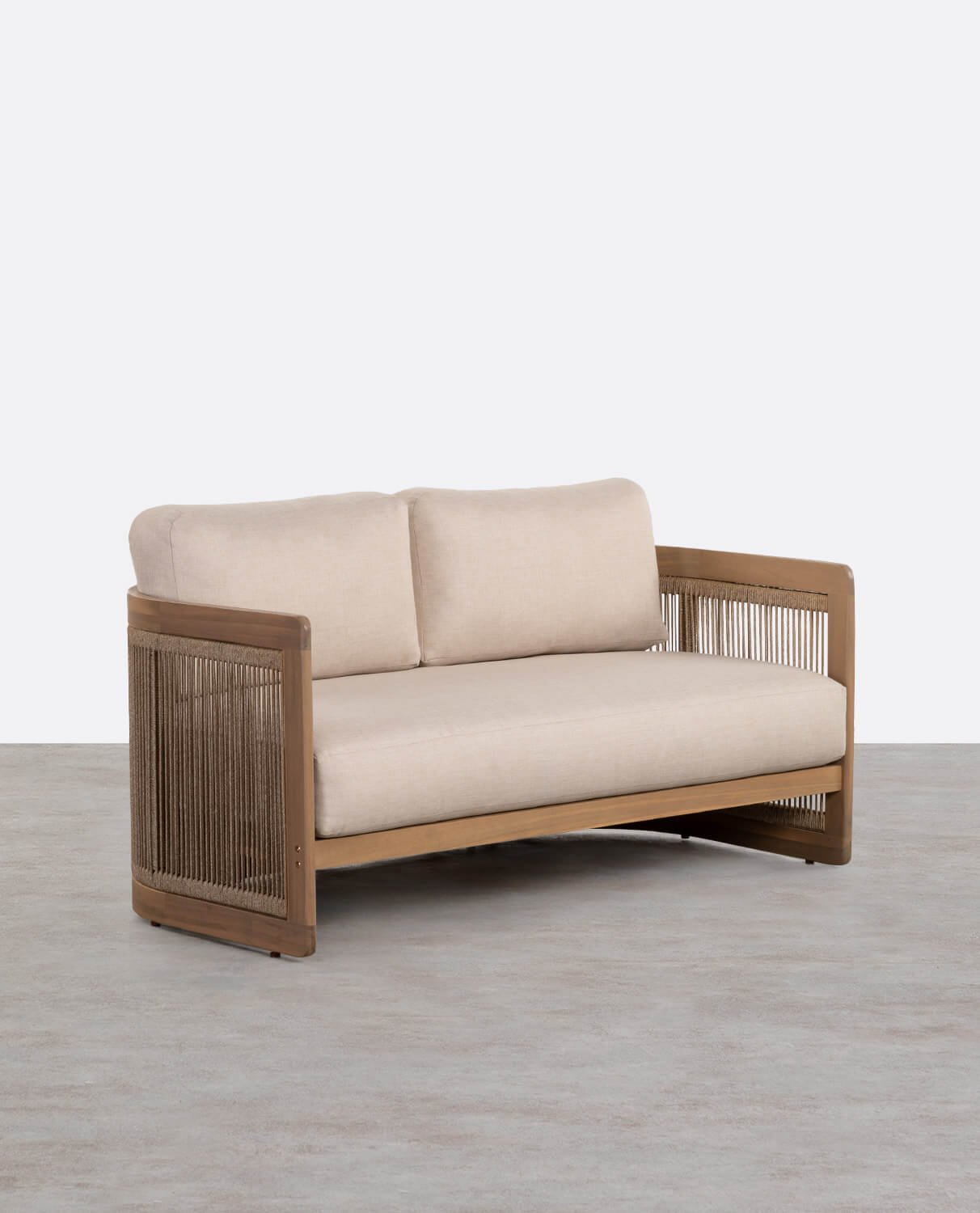 2-Sitzer-Gartensofa aus Akazienholz mit Mares-Kissen, Galeriebild 2