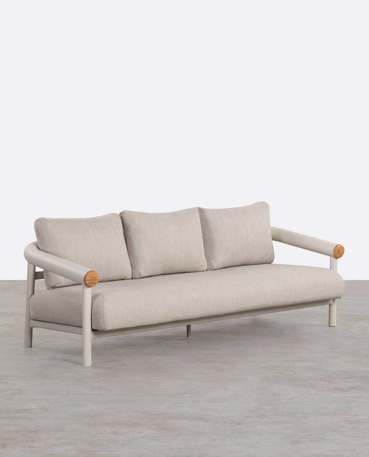 3-Sitzer-Gartensofa aus Aluminium mit Cheryl-Kissen, Galeriebild 2