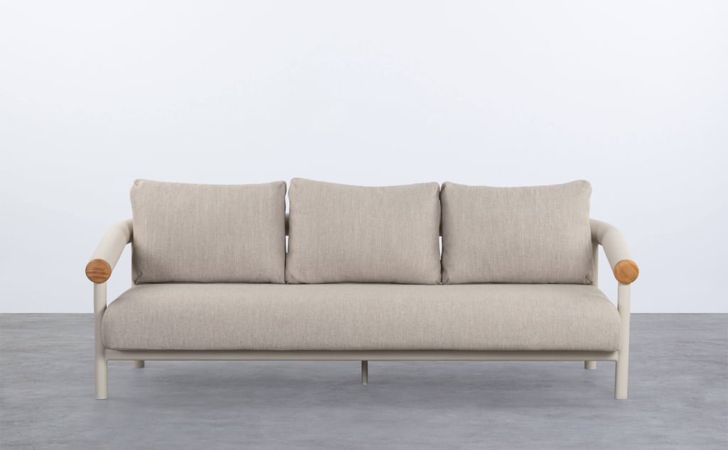 3-Sitzer-Gartensofa aus Aluminium mit Cheryl-Kissen