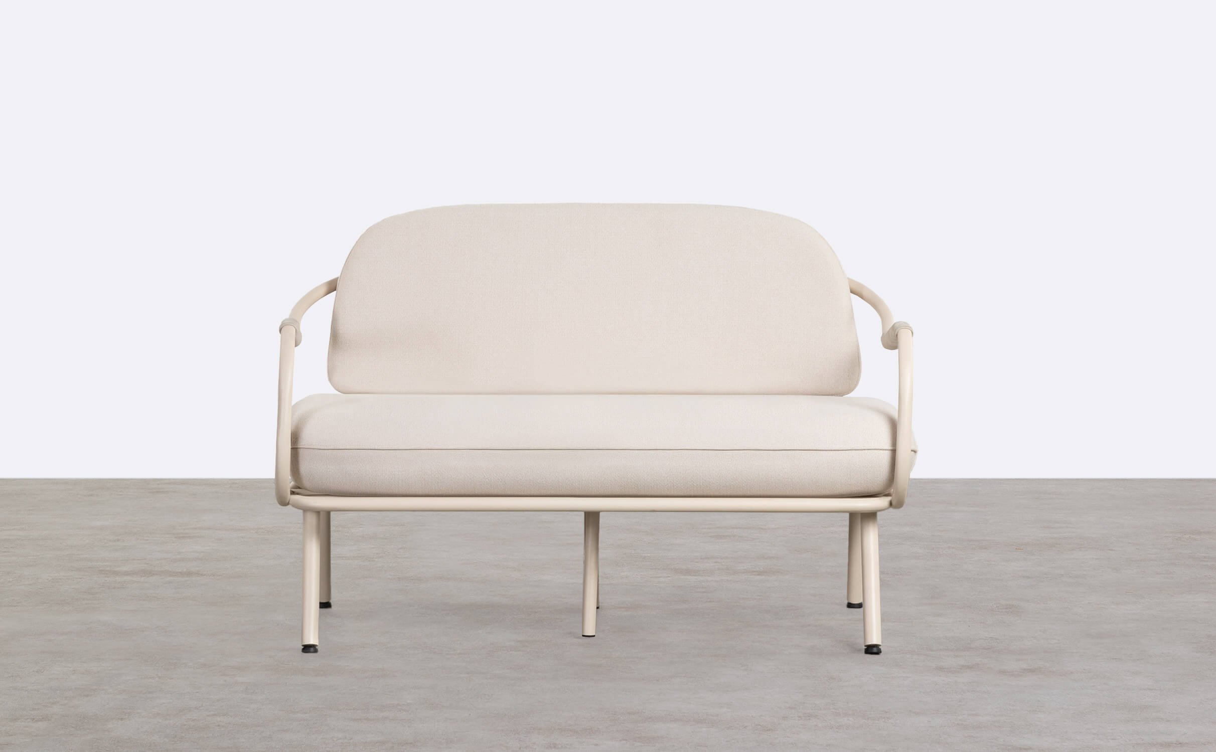 2-Sitzer-Gartensofa Xoan aus Metall und Stoff, Galeriebild 1