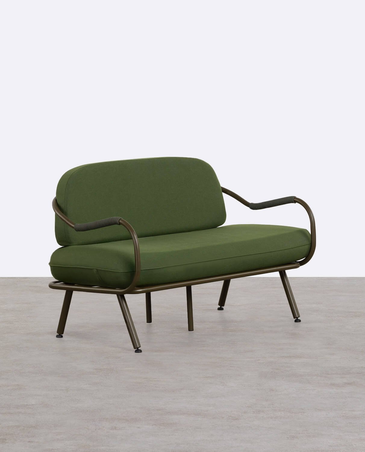 2-Sitzer-Gartensofa aus Metall und Stoff Xoan, Galeriebild 2