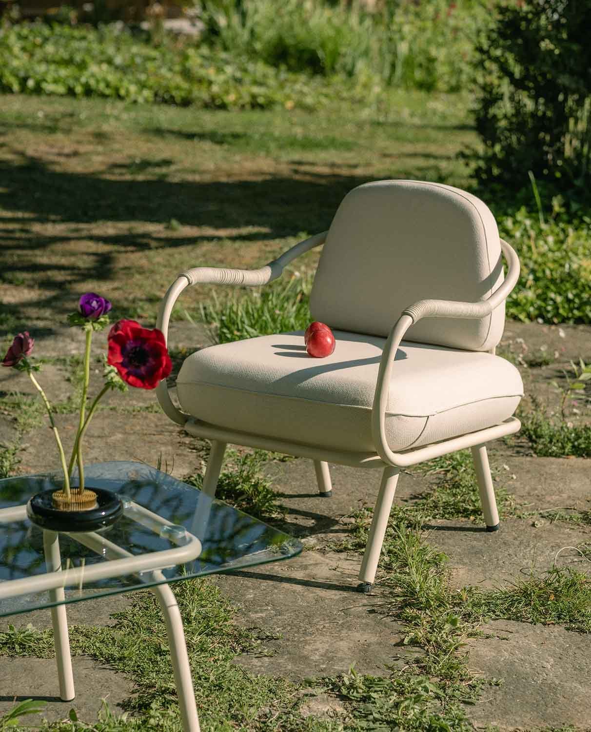 Gartensessel aus Bedrucktem Metall und Stoff Xoan, Galeriebild 2