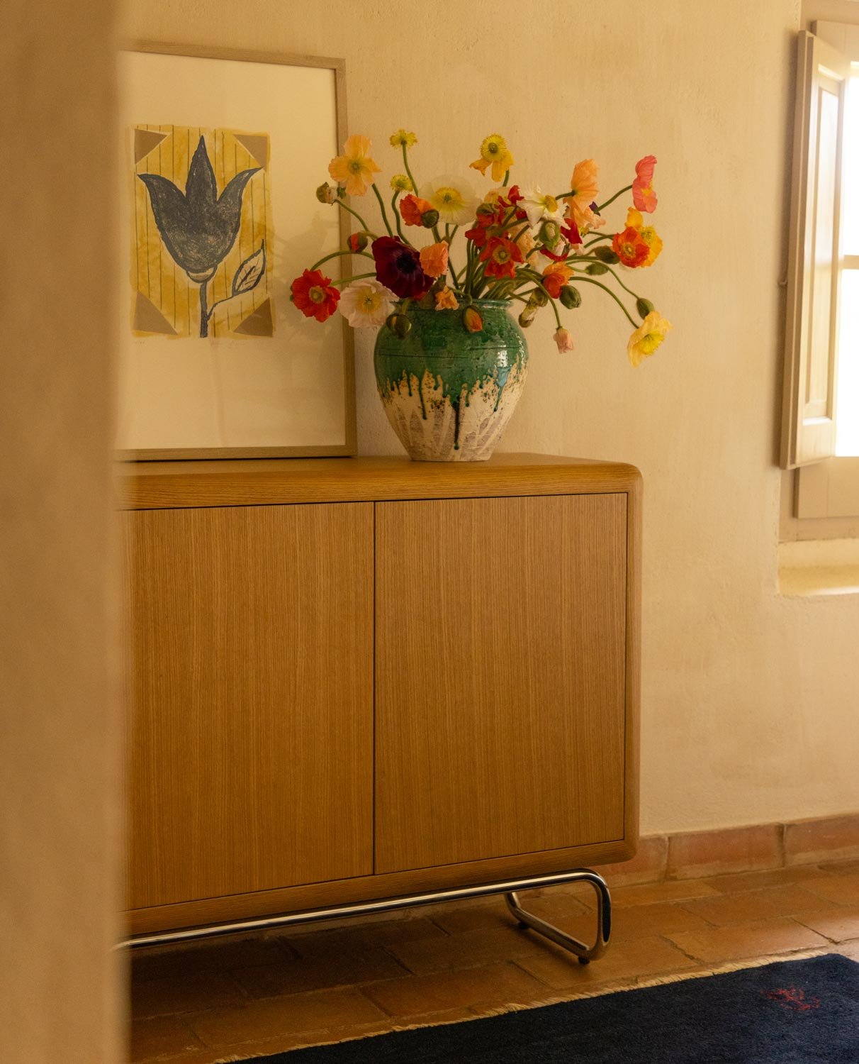 Niedriges Sideboard mit 2 Holz- und Metalltüren Candela , Galeriebild 2