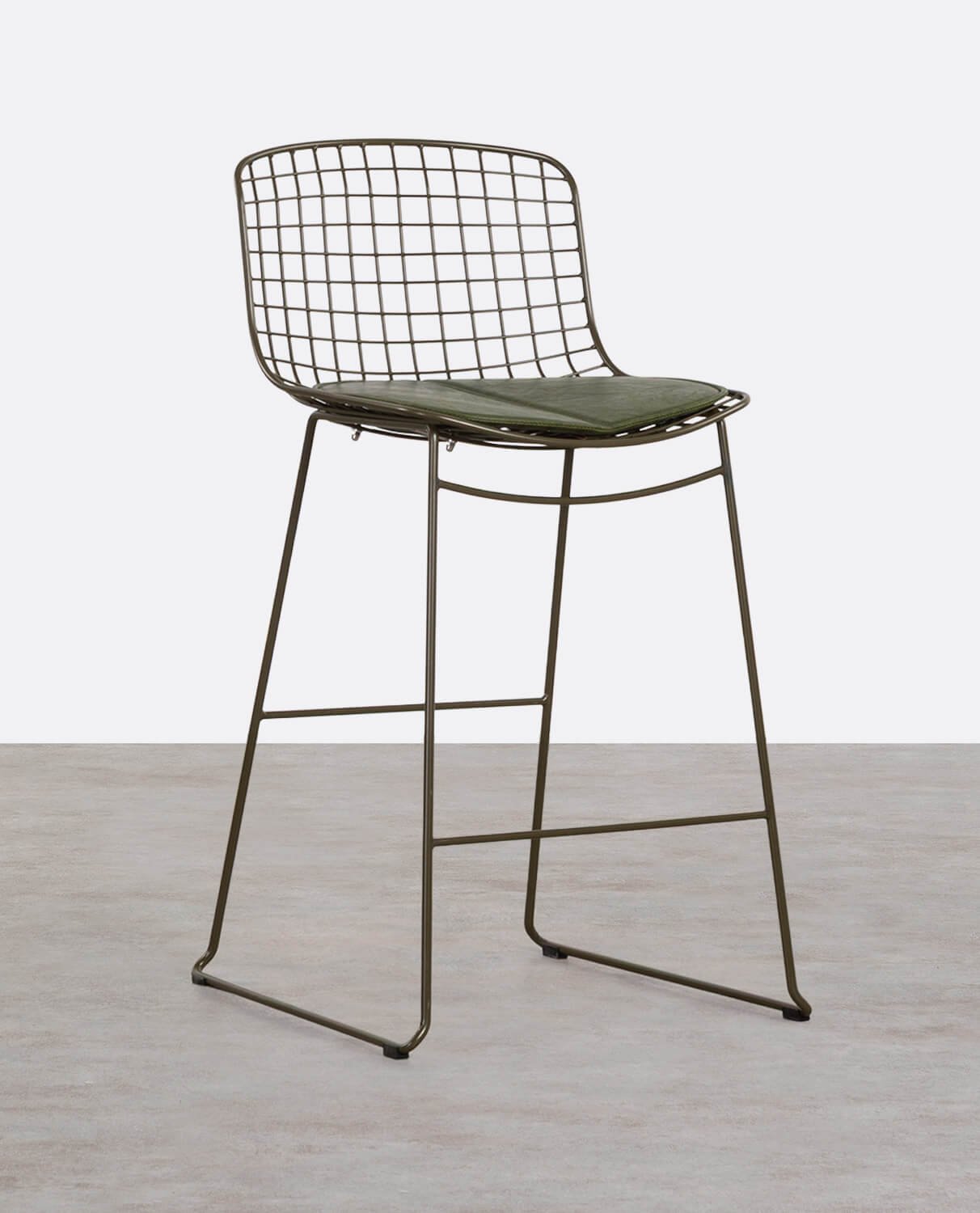 Pack aus 4 Hockern mit Niedriger Rückenlehne aus Metall (66 cm) Aras Fresh, Galeriebild 1