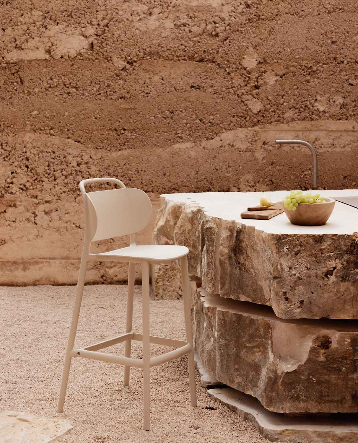 Hoher Outdoor-Hocker aus Polypropylen (77 cm) Kole, Galeriebild 2