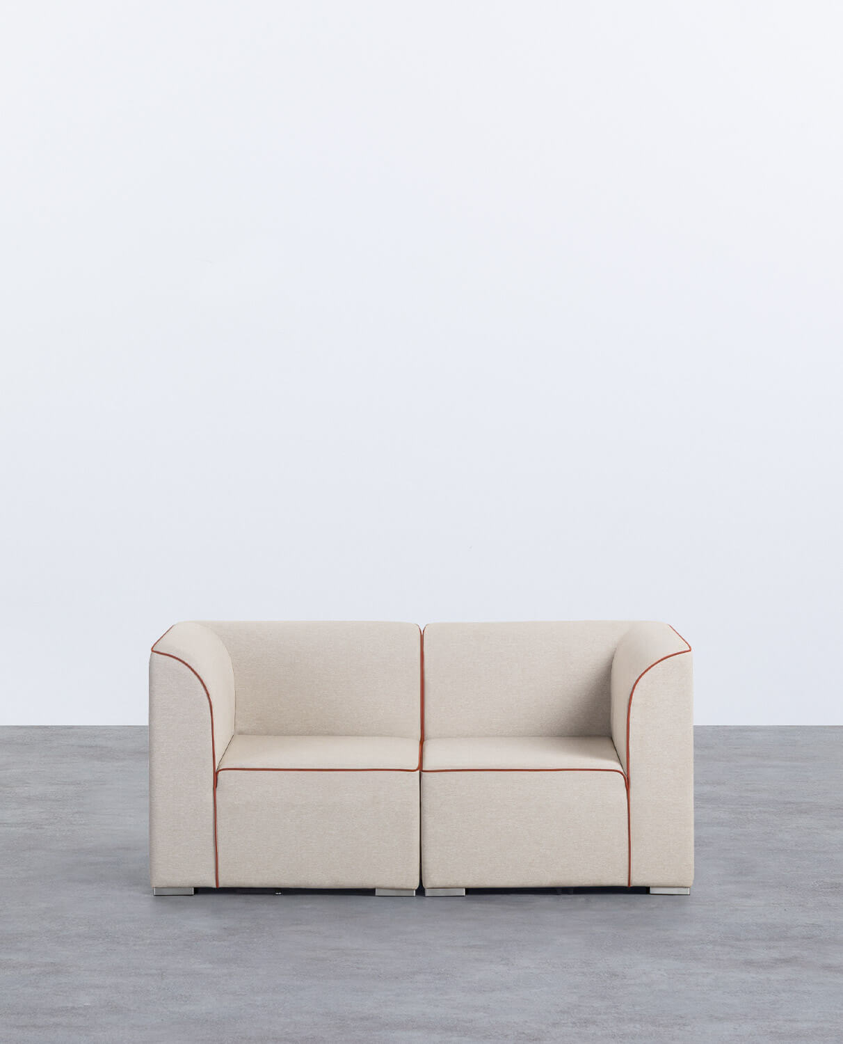 Modulares Gartensofa mit 2 Eckstücken aus Lagos-Stoff