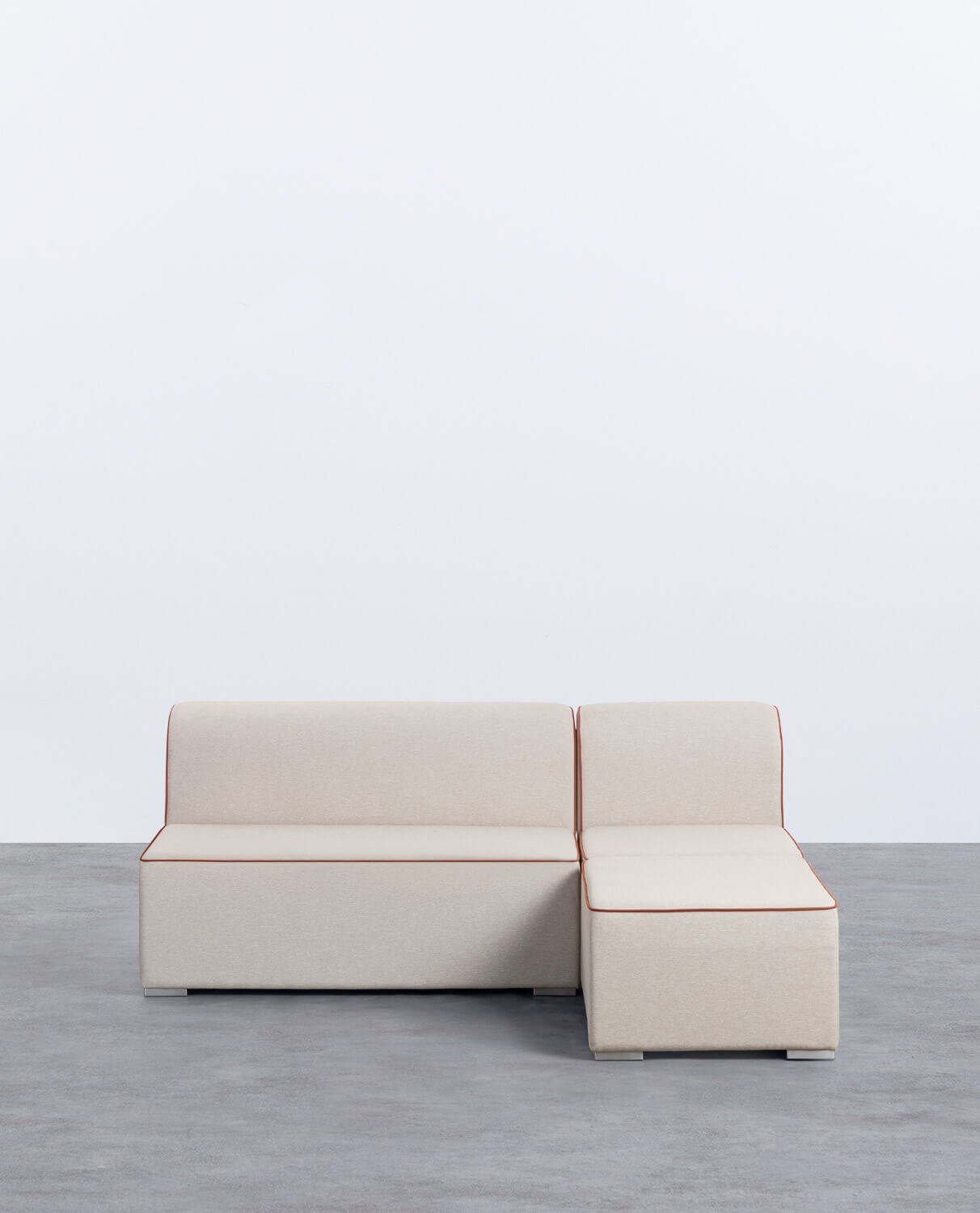 Modulares Gartensofa, 2-teilig, 2-Sitzer-Sofa und Sessel mit Polsterbezug aus Lagos-Stoff