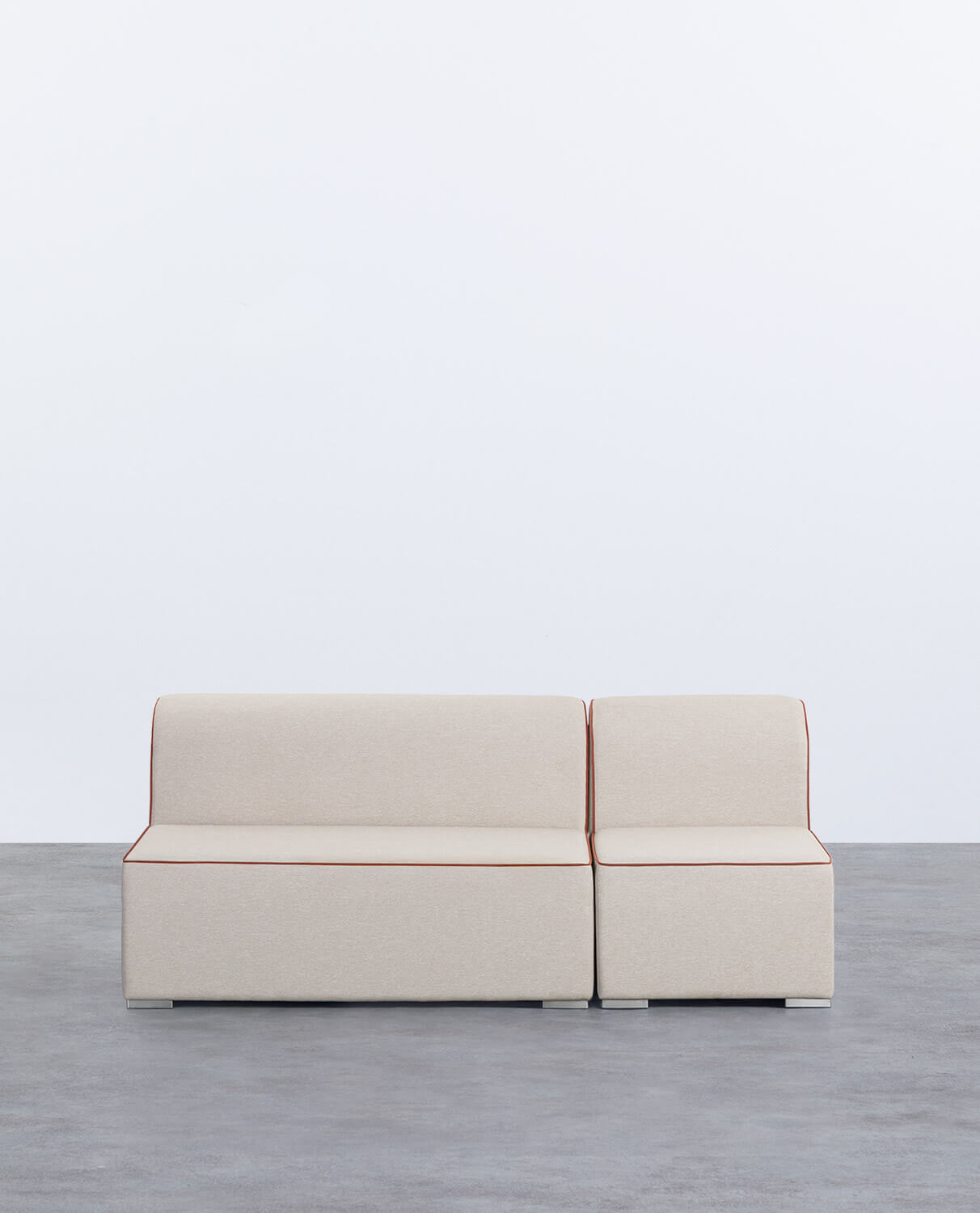 Modulares Gartensofa 2-teilig, 2-Sitzer-Sofa und Stoffsessel Lagos