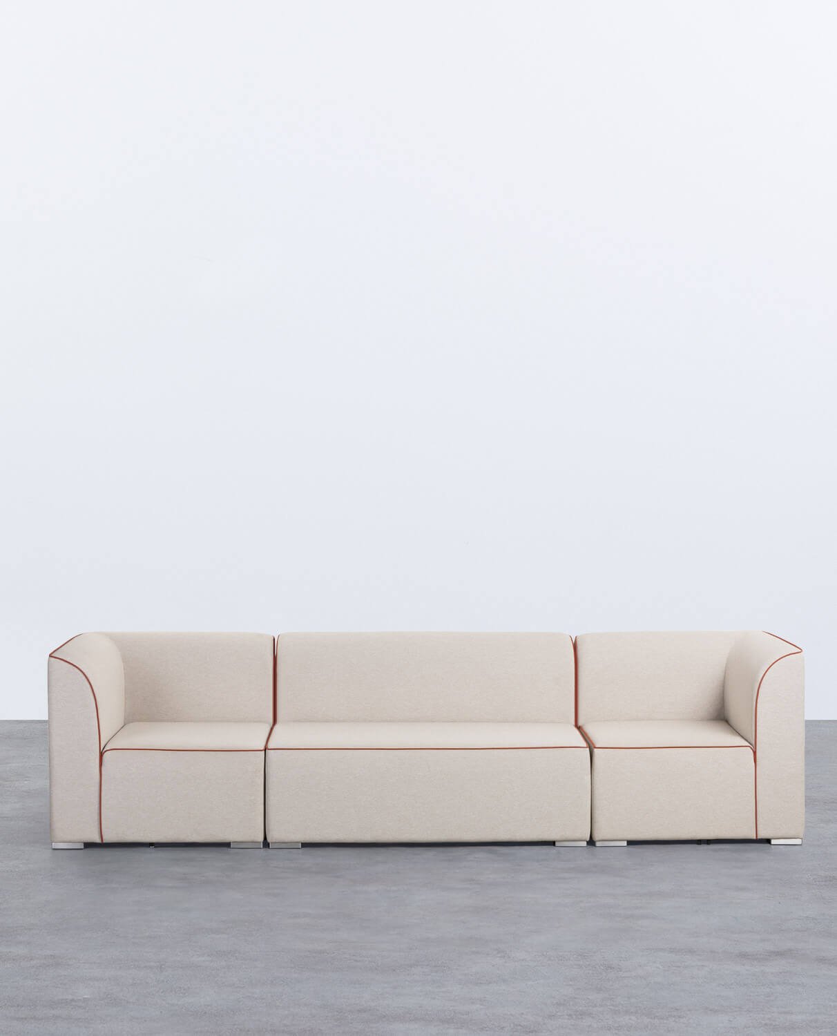 Modulares Gartensofa, 3-teilig, mit 2 Ecken und 2-Sitzer-Sofa aus Lagos-Stoff