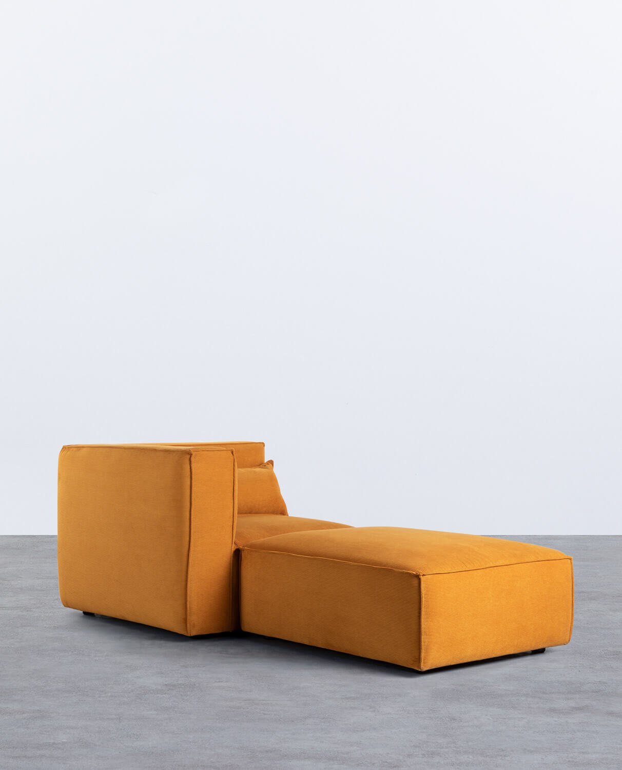 Modularer Ecksessel mit Puff aus Kord Kilhe