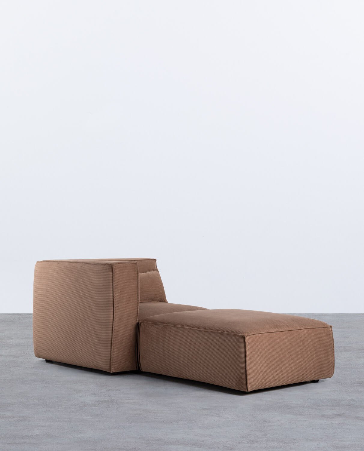 Modularer Ecksessel mit Puff aus Kord Kilhe