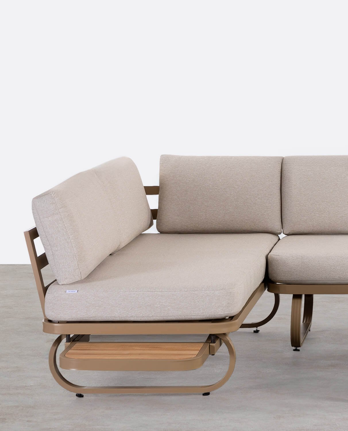 Garten-Set aus Metall und Teakholz mit Couchtisch Emilia, Galeriebild 2