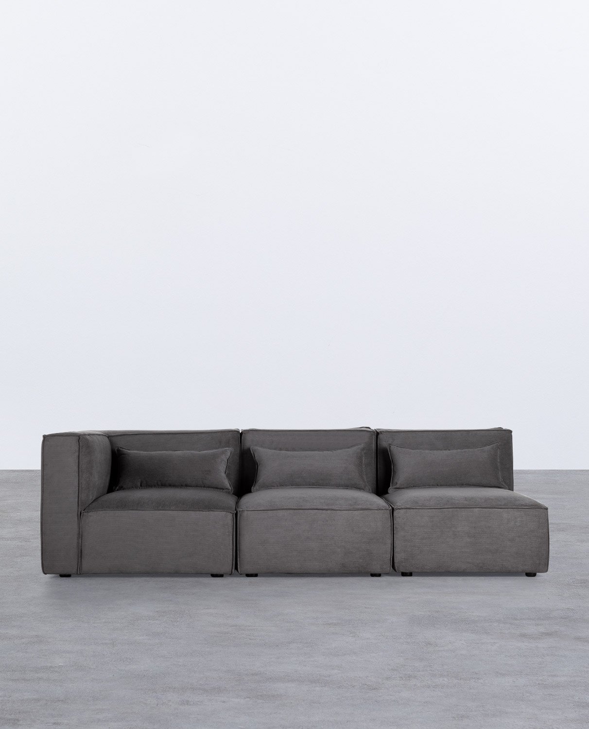  Modulares Sofa 3-Teilig mit 2 Sessel aus Kord Kilhe