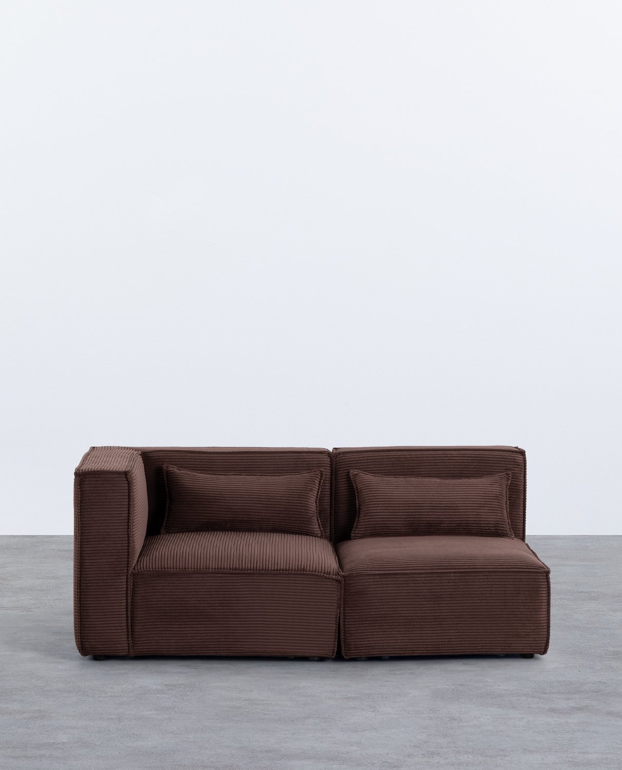 Modulares Ecksofa und Sessel aus Dickem Cord, 2 Teile Kilhe
