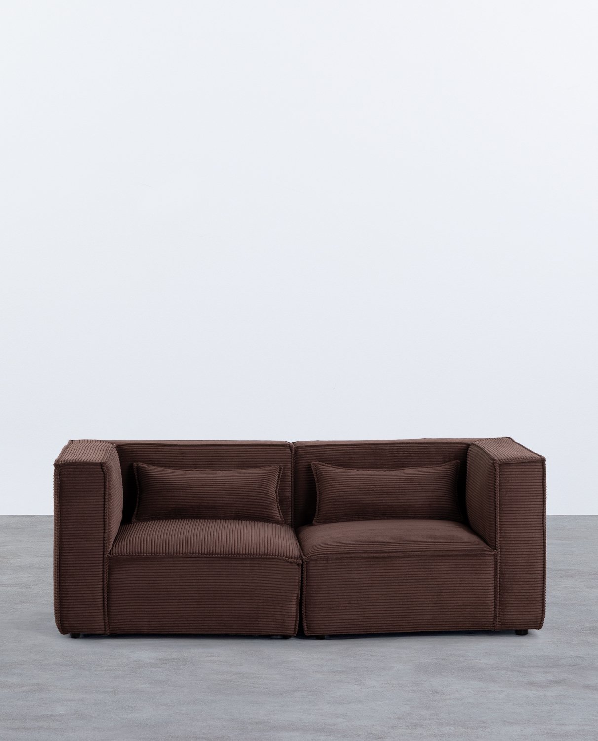 Modulares Ecksofa, 2-Teilig, aus Dickem Kord Kilhe 