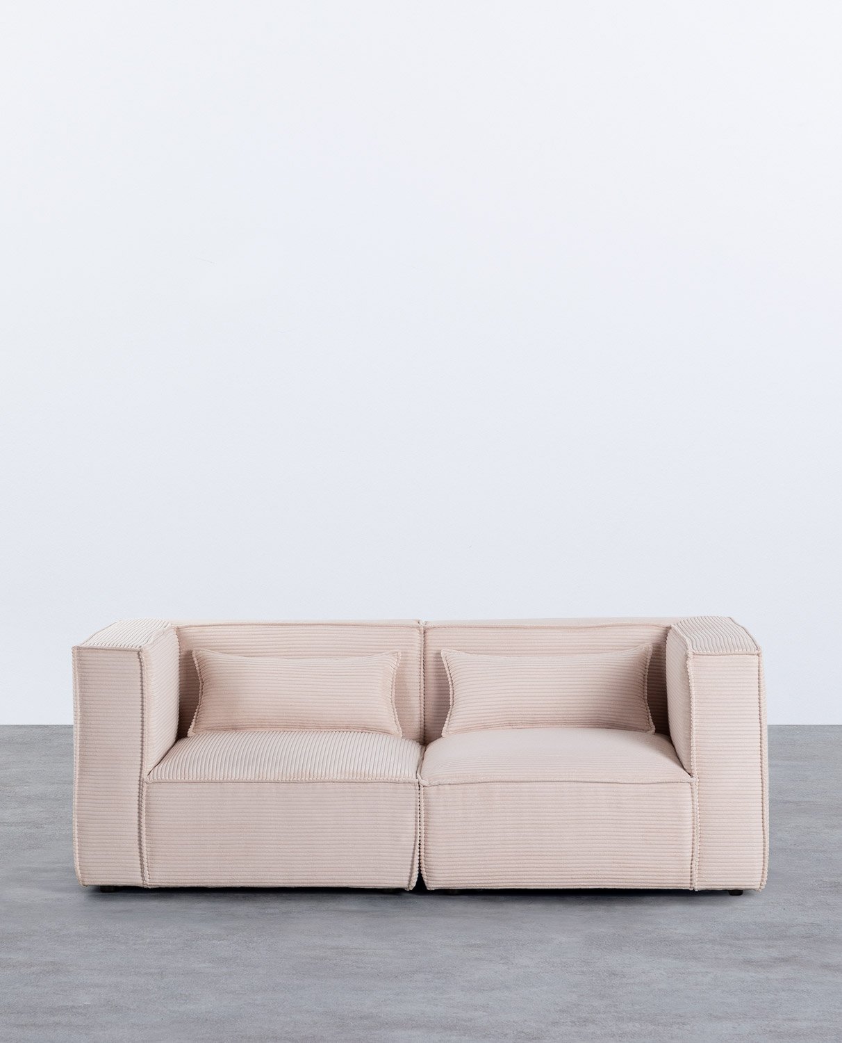 Modulares Ecksofa, 2-Teilig, aus Dickem Kord Kilhe 